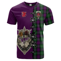 Wilson Tartan T-shirt - Lion Rampant And Celtic Thistle Style